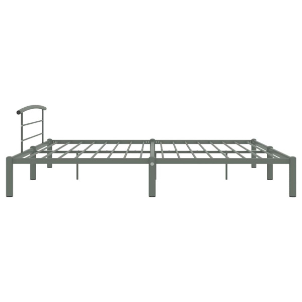 vidaXL Sängram grå metall 200x200 cm grå