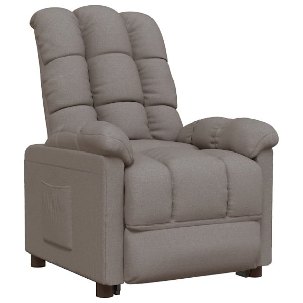 vidaXL Reclinerfåtölj taupe tyg Taupe