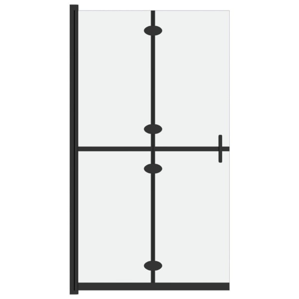 vidaXL Vikbar duschvägg med frostat ESG-glas 70x190 cm Transparent