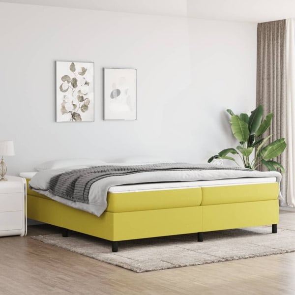 vidaXL Sängram utan madrass grön 200x200 cm tyg Grön