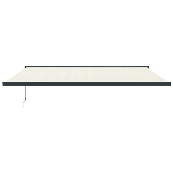 vidaXL Markis infällbar gräddvit 5x3 m tyg&aluminium Kräm
