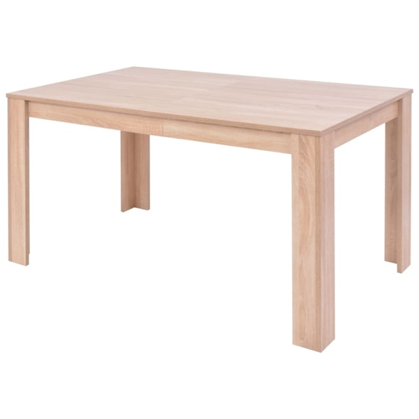 vidaXL Matbord och matstolar 7 delar konstläder ek svart Brun