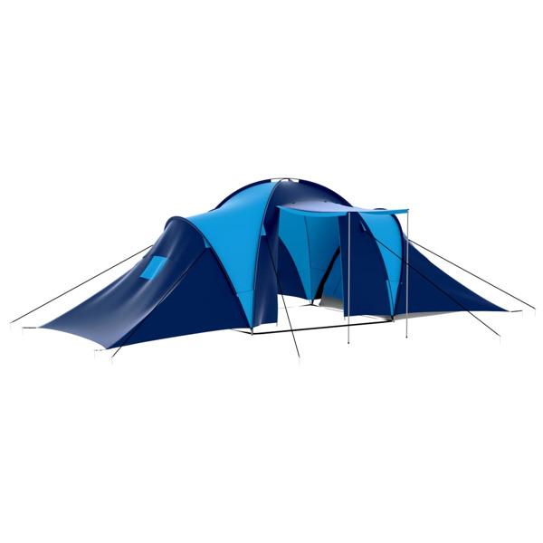 vidaXL Tält för 9 personer mörkblå och blå Blå
