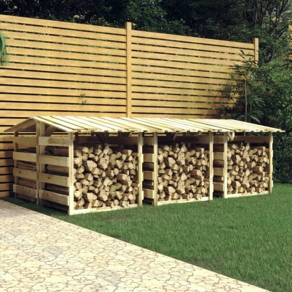 vidaXL Pergola med tak 6 delar 100x90x100 cm impregnerad furu Brun