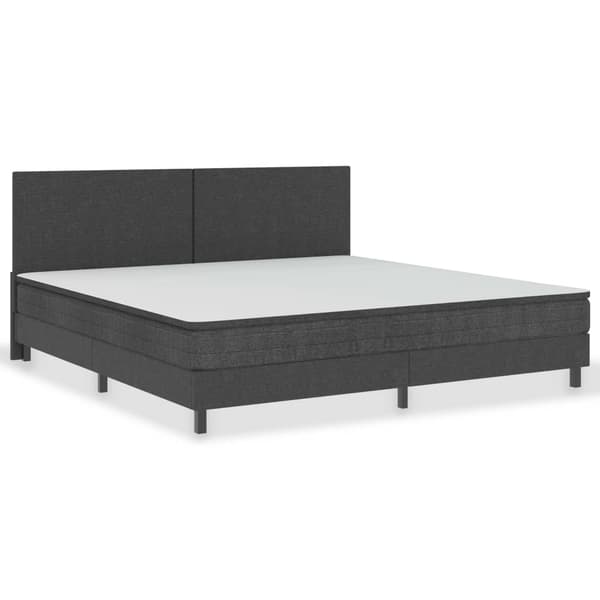 vidaXL Resårsäng mörkgrå tyg 200x200 cm grå