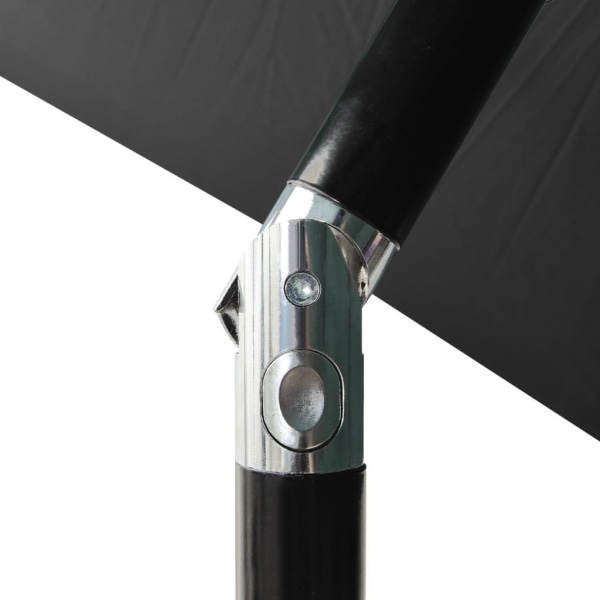 vidaXL Parasoll med LED och stålstång 2x3 m antracit Antracit