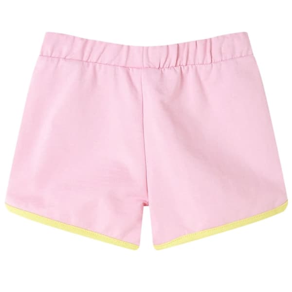vidaXL Barnshorts med rand ljusrosa 128 Rosa
