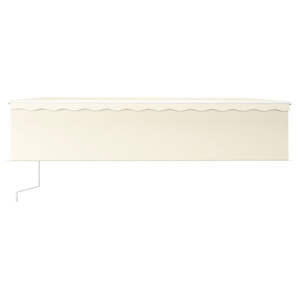 vidaXL Automatisk markis med rullgardin vindsensor LED 6x3 m gräddvit Creme