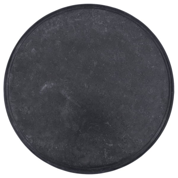 vidaXL Bordsskiva svart Ø60x2,5 cm marmor Svart