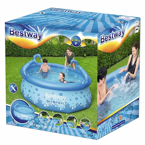 Bestway Snabbt uppställbar pool "OctoPool" 274x76 cm Blå