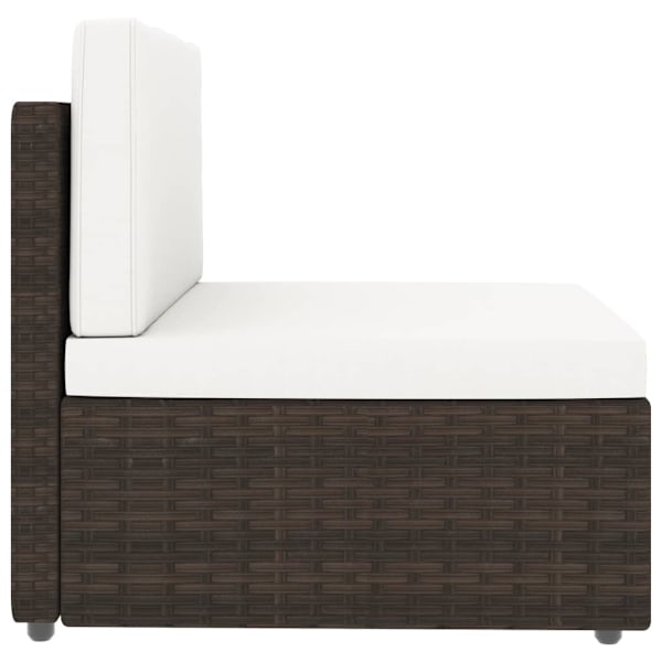 vidaXL Modulsoffa 2-sits konstrotting brun Brun