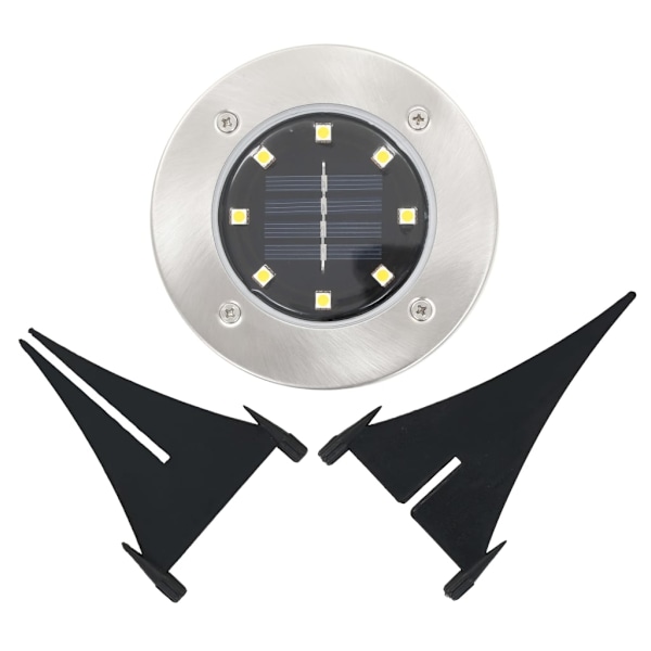 vidaXL Marklampor soldrivna 8 st LED RGB-färg Silver