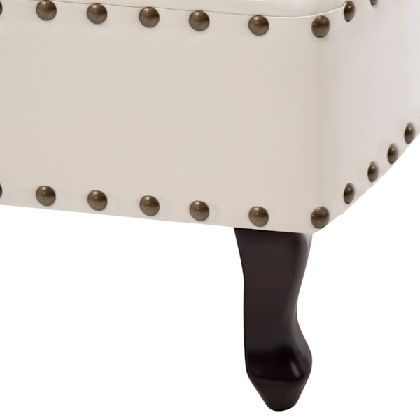 vidaXL Chesterfield divan gräddvit Vit