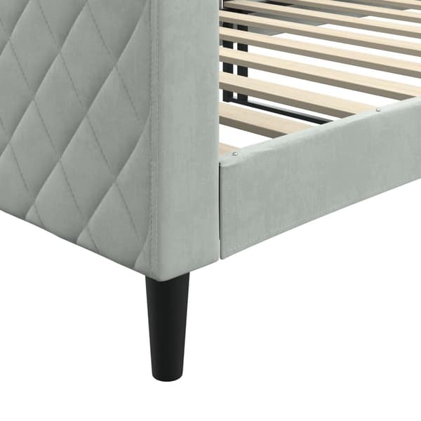 vidaXL Dagbädd ljusgrå 90x200 cm sammet Grå