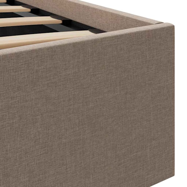vidaXL Sängram hydraulisk förvaring utan madrass taupe 90x200 cm Taupe