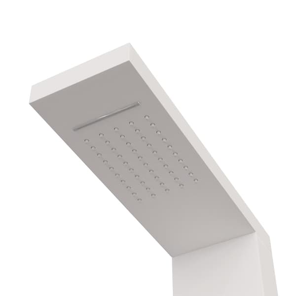 vidaXL Duschpanelsystem aluminium vit Vit