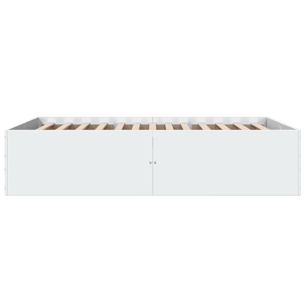 vidaXL Sängram vit 140x200 cm konstruerat trä Vit