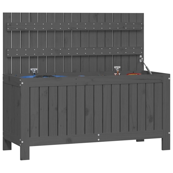 vidaXL Dynbox svart 108x42,5x54 cm massiv furu Grå