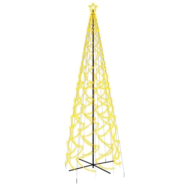 vidaXL Julgranskon varmvit 1400 LEDs 160x500 cm Vit