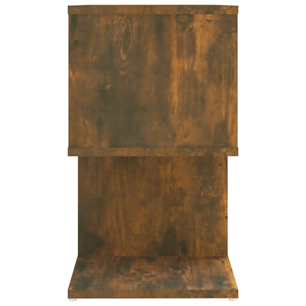 vidaXL Sängbord rökfärgad ek 50x30x51,5 cm konstruerat trä Brun