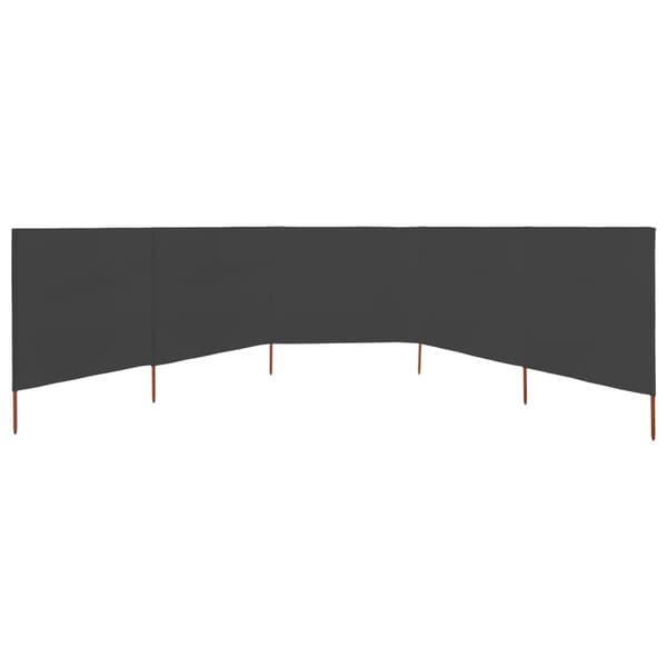 vidaXL Vindskydd 5 paneler tyg 600x120 cm antracit Antracit