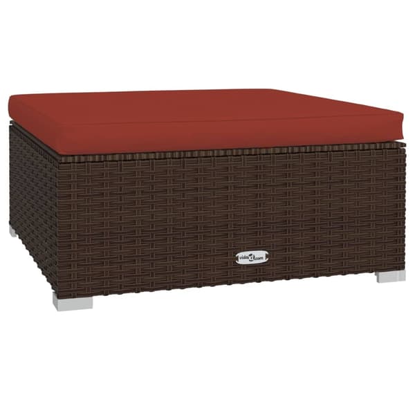 vidaXL Loungegrupp med dynor 8 delar konstrotting brun Brun