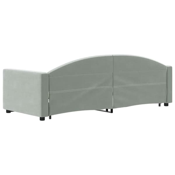 vidaXL Dagbädd utdragbar ljusgrå 80x200 cm sammet Grå