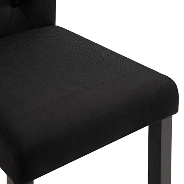 vidaXL Matstolar 6 st svart tyg Svart