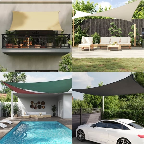 vidaXL Solsegel oxfordtyg rektangulärt 2,5x3 m taupe Taupe