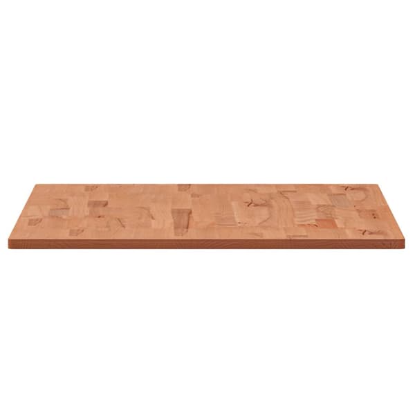 vidaXL Bordsskiva 100x60x1,5 cm rektangulär massivt bokträ Brun