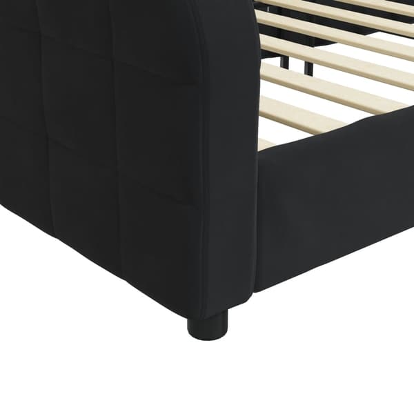 vidaXL Dagbädd svart 100x200 cm sammet Svart