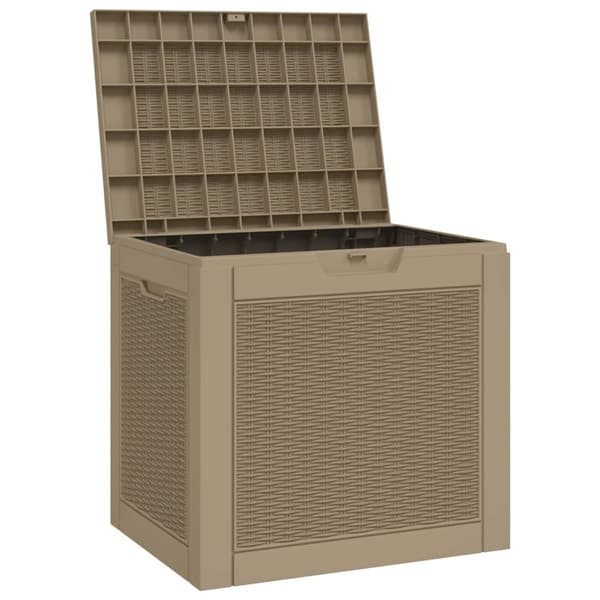 vidaXL Dynbox ljusbrun 55,5x43x53 cm polypropen Brun