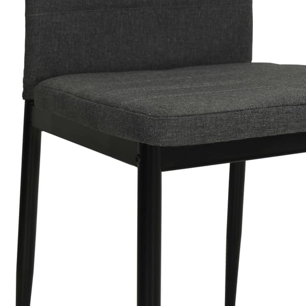 vidaXL Matstolar 2 st mörkgrå tyg grå