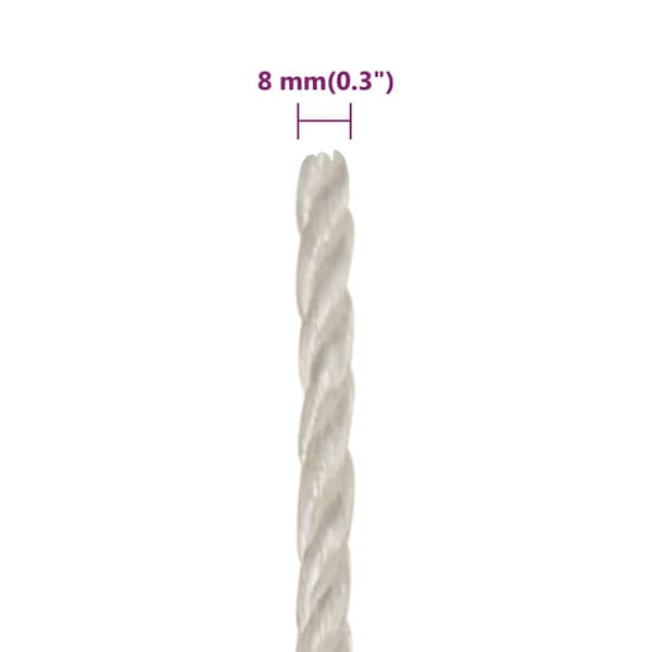 vidaXL Rep Vit 8 mm 25 m polypropylen