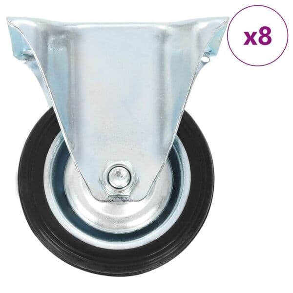 vidaXL Fasta hjul 8 st 75 mm