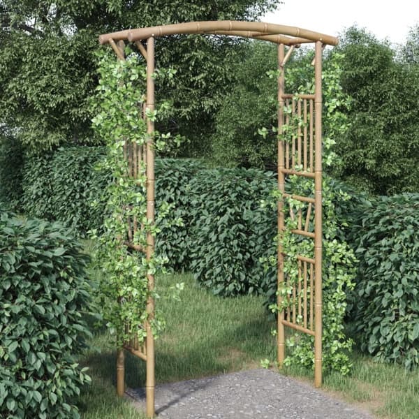vidaXL Rosenbåge bambu 118x40x187 cm Brun