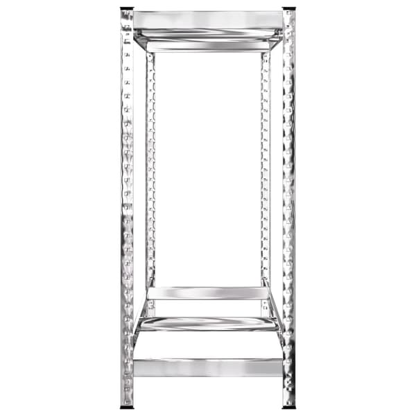 vidaXL Däckställ 2 hyllplan silver 2 st 110x40x110 cm stål Silver