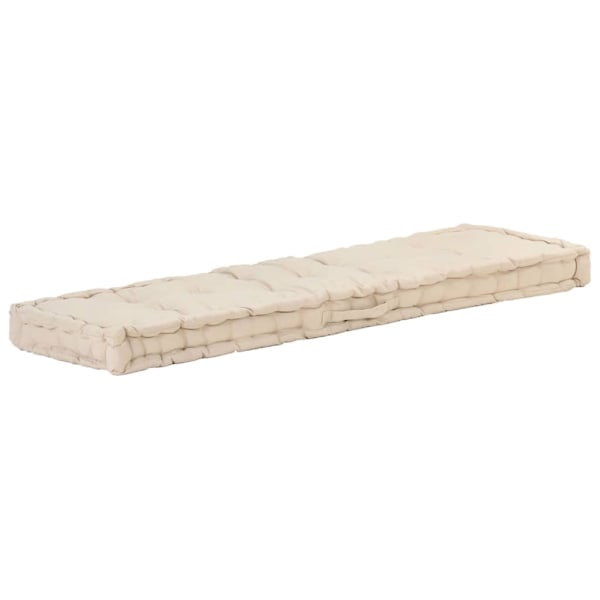 vidaXL Dyna till pallsoffa 2 st bomull beige Beige