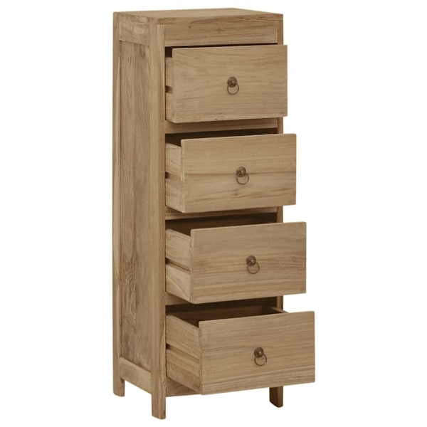 vidaXL Byrå 30x30x90 cm massiv teak Brun