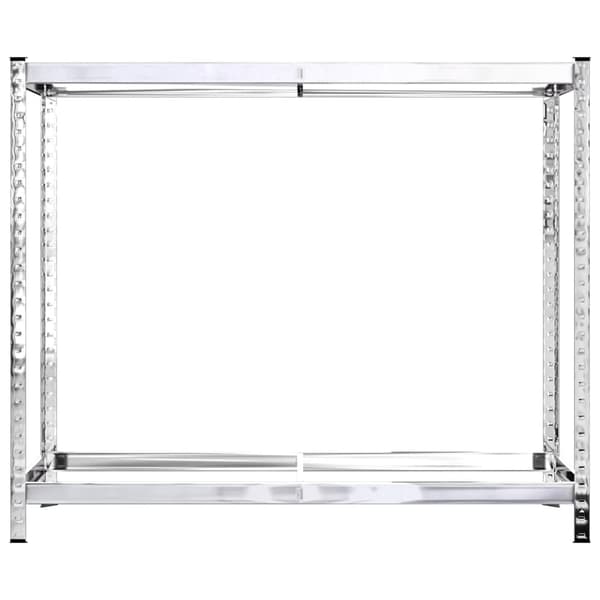 vidaXL Däckställ 2 hyllplan silver 4 st 110x40x110 cm stål Silver