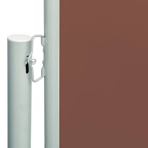 vidaXL Infällbar sidomarkis 200x600 cm brun Brun