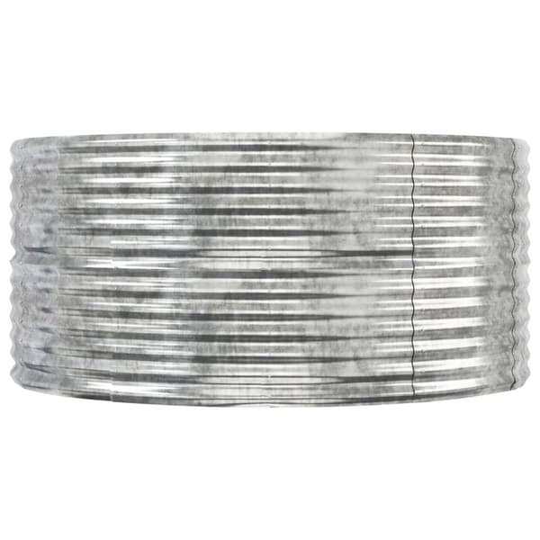vidaXL Odlingslåda silver 367x140x68 cm pulverlackerat stål Silver