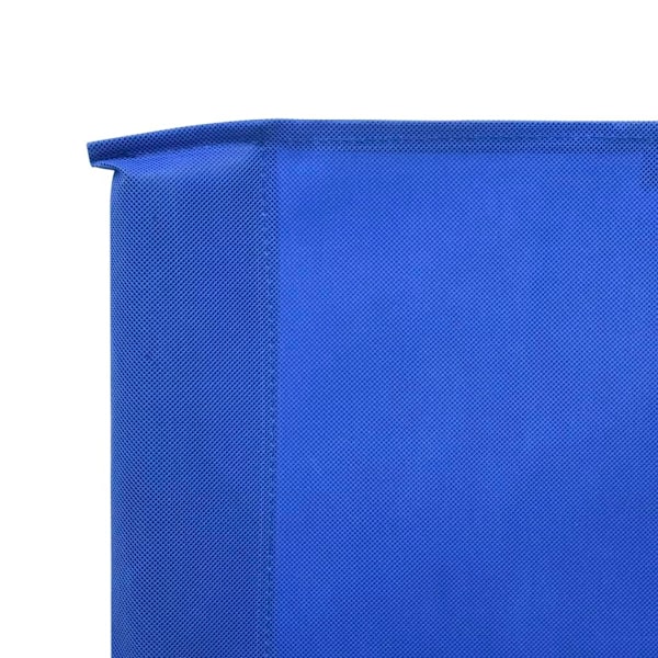 vidaXL Vindskydd 5 paneler tyg 600x80 cm azurblå Blå