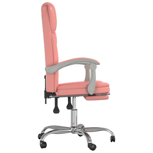 vidaXL Kontorsstol rosa konstläder Rosa