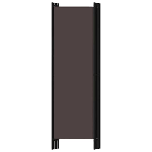 vidaXL Rumsavdelare 6 paneler brun 300x180 cm Brun