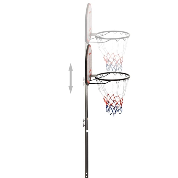 vidaXL Basketkorg med stativ svart 216-250 cm polyeten Svart