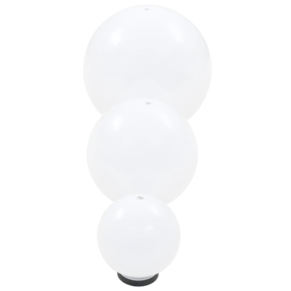 vidaXL LED-lampor 6 st sfäriska 20/30/40 cm PMMA Vit