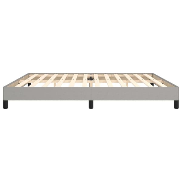 vidaXL Sängram ljusgrå 200x200 cm tyg Grå
