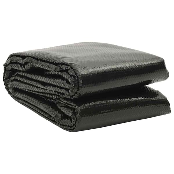 vidaXL Poolskydd svart 732x366 cm PE Svart