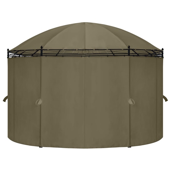 vidaXL Paviljong med draperier 520x349x255 cm taupe 180 g/m² Taupe